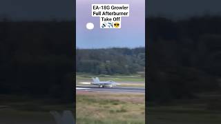 EA18G Growler Full Afterburner Take Off at NAS Whidbey Island 🔊✈️😎 aviation fighterjet shorts [upl. by Eak]