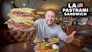 Los Angeles Food Tour  Original PASTRAMI SANDWICH Korean BBQ Tacos  LA Hotspots [upl. by Jacquet]