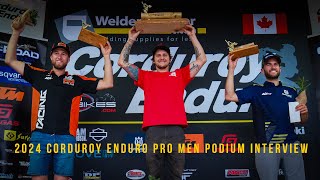 2024 Corduroy Enduro Mens Pro Podium Interview [upl. by Aivekal858]