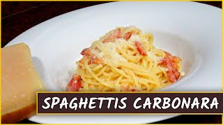 Recette des spaghettis carbonara [upl. by Ewens]