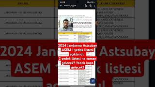 2024 Jandarma Astsubay ASEM 1 yedek listesi açıklandı 2 yedek listesi ne zaman gelecek astsubay [upl. by Caia]