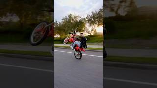 Crf150r street wheelie [upl. by Tiossem256]