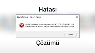 VCRUNTİME1401dll HATASI ÇÖZÜMÜ [upl. by Elocal]