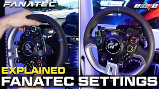 Fanatec Tuning Menu Explained  Get The Best FORCE FEEDBACK SETTINGS [upl. by Levine]