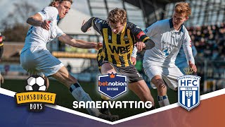 FRAAIE afstandsknal van Cas Dijkstra ⚽  Rijnsburgse Boys vs HFC  Samenvatting Betnation Divisie [upl. by Kenti]