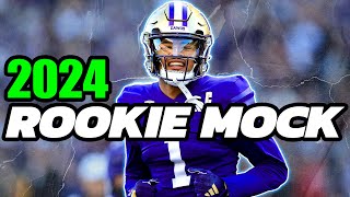 2024 Dynasty Football Rookie Mock Drafts  THE FIRST LOOK [upl. by Kehr]