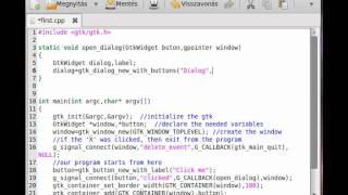 GTK tutorial 14  modal dialog part 1 [upl. by Jill]