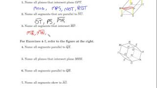 Naming segments and planes that are parallel and intersect [upl. by Faust]