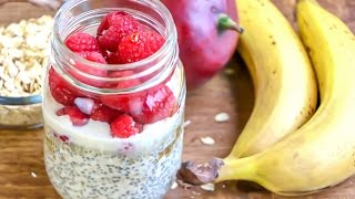 No Cook Overnight Oatmeal Recipe  The Buddhist Chef [upl. by Wan]