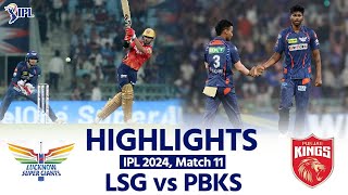 LSG vs PBKS IPL 2024 Lucknow vs Punjab Today Full Match Highlights  IPL 2024 Match Highlights [upl. by Benetta]