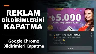 Bilgisayarın Sağ Alt Köşede Çıkan Reklamlar Sitelerden Gelen Bildirimler [upl. by Cedar]