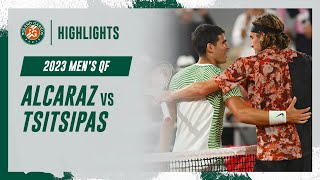 Alcaraz vs Tsitsipas Quarterfinal Highlights  RolandGarros 2023 [upl. by Burton731]