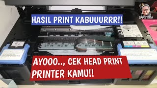 Cara Mudah Cek Head Print Canon G4010 Yang Hasil Printnya Kurang Maksimal Hasil Print Kabur [upl. by Atwater]