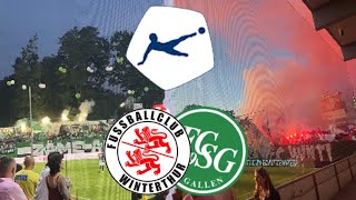 FC Winterthur vs FC StGallen  Stadionvlog  TRAUMTOR DI GUSTO🤩👏 ÜBERRASCHENDER SIEG FÜR WINTI 😮 [upl. by Ruthie]