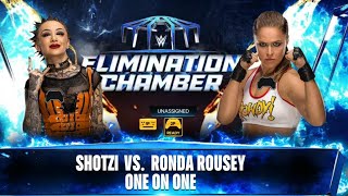 Wwe Shotzi Vs Ronda Rousey 2k24 Elimination ChamBer Ju [upl. by Alyak662]