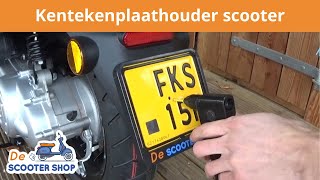 Kentekenplaathouder scooter vervangen  popnagel monteren  Montagevideo  De Scooter Shop [upl. by Aihpos]