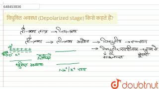 विधुवित अवस्था Depolarized stage किसे कहते हैं  11  तंत्रिकीय नियंत्रण एवं समन्वय  BIOLOGY [upl. by Pax]