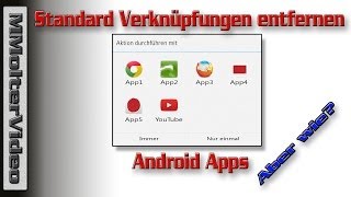 Standard Verknüpfungen entfernen  Android Apps MMolterVideo [upl. by Einnhoj659]