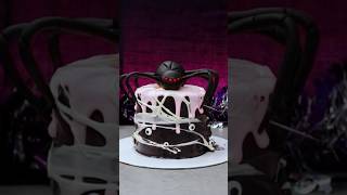 Halloween Cake Decorations Spider Web Cake🕷️🕸️🎂 halloween cake cakedecorating shortsfeed [upl. by Anamuj423]