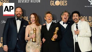 Poor Things Mark Ruffalo surprised over Golden Globes win [upl. by Rednas]