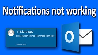 How To Fix Outlook Mail Notification Popup Not Working [upl. by Ahsaz]