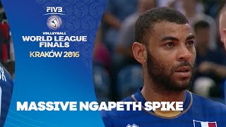 Massive Ngapeth Spike  FIVB World League [upl. by Seraphina]