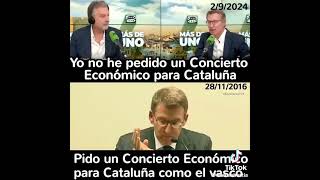 Feijoo en 2016 pido un concierto economico para Cataluña como el Vasco [upl. by Boaten]