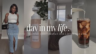 VLOG  Fall Cleaning  Walmart haul  Pumpkin Iced Latte  SelfCare  Cozy Vibes  iDESIGN8 [upl. by Willmert]