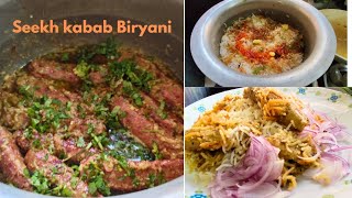 Seekh Biryani  Chicken Seekh Biryani  chickenseekhbiryani kabab [upl. by Kciregor]