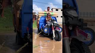 Double EXEL five wheel electric tricycle with a load capacity full of power drive on water part15 [upl. by Eniak]