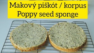 NAJLEPŠÍ nadýchaný makový piškót korpus dort torta  Makowe cziasto  THE BEST Poppy seed sponge [upl. by Appleby]