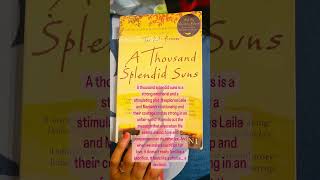 Novel Recommendation A thousand splendid suns by Khaled Hosseini [upl. by Dodge445]