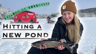 Trying Out A New Pond  Ice Fishing Northern Maine  Switching My Morning Coffee [upl. by Elon863]