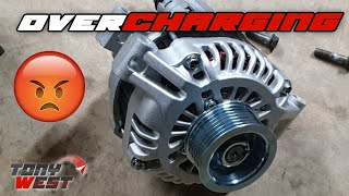 How to troubleshoot and replace an overcharging alternator  Acura RSX Frank Build [upl. by Naesed591]