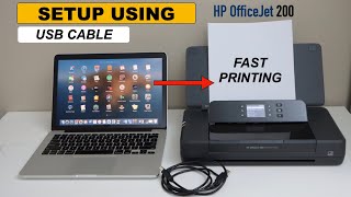 HP OfficeJet 200 Printer Setup Using USB Cable Fast Printing Print From MacBook [upl. by Madge808]