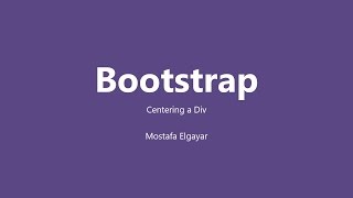 How to Center a Div in Bootstrap [upl. by Romie]