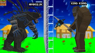 Minecraft Monster Battle  Amhuluk Vs King Kong [upl. by Omrelliug252]