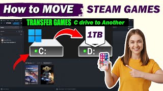 How To Move Steam Games to Another Hard Drive 2024  Full Tutorial  Step by Step LIVE EXAMPLE [upl. by Dionne]