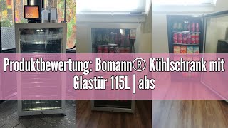 Produktbewertung Bomann® Kühlschrank mit Glastür 115L  abschließbar  Kühlschrank Minibar mit 4 Ab [upl. by Ellerrehc]