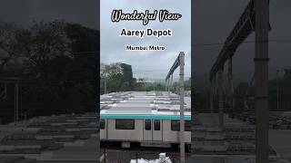 Aarey Metro Depot  Mumbai Metro ashortaday mumbaimetro railway travelshorts [upl. by Abernon]