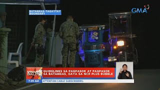 Checkpoint sa boundary Tagaytay at Batangas mahigpit pa ring binabantayan  UB [upl. by Drye155]