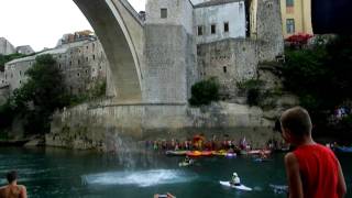 Boz Zamboni  Mostar Old Bridge Dive Jump Stari Most Skok Lasta  wwwjustgivingcomteamzamboni [upl. by Burt946]