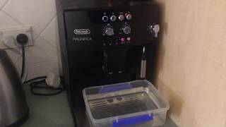 How to descale a Delonghi Magnifica Coffee Machine ESAM0411X [upl. by Codel378]