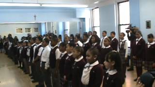 Cardinal Dolan Visit to Mt CarmelHoly Rosary School Gospel Choir Give ThanksMPG [upl. by Lotus]