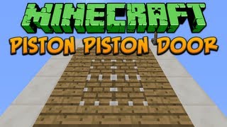 Minecraft Piston Piston Door Tutorial [upl. by Cybill]