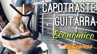 Capotraste super económico para guitarra AliExpress [upl. by Sidoeht]