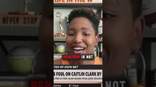 Monica McNutt battles Stephen A Smith on Caitlin Clark getting pushed by Chennedy Carter [upl. by Ahserb]