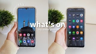 whats on my sister phone samsung A32  simple amp minimalist ✨️ [upl. by Kobylak]