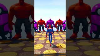 GTA 5 Epic Ragdolls  Spider Man vs PINK amp RED Hulk jump\fails EP150 gta shorts spiderman [upl. by Danais]