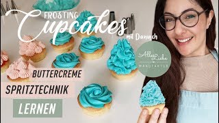 So werden Deine Cupcakes noch schöner  Perfekte Buttercreme Tülle amp Spritztechnik [upl. by Britteny]